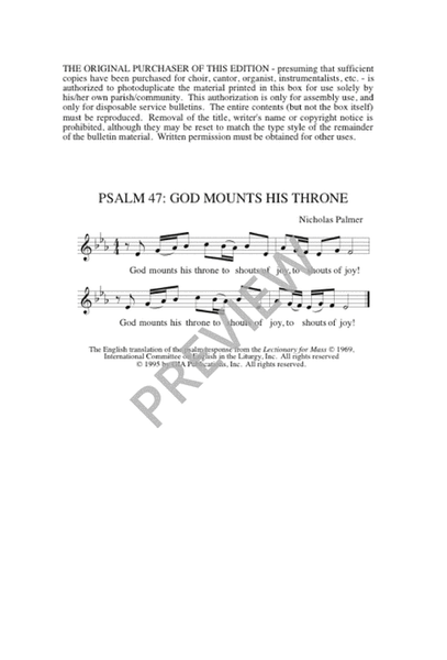 Psalm 47: God Mounts His Throne image number null