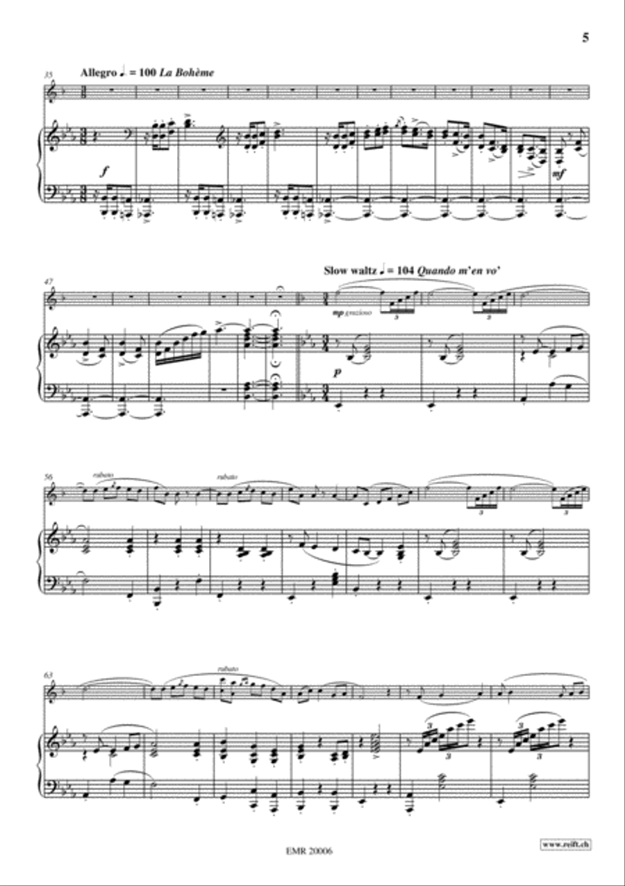 Puccini Highlights Trumpet Solo scores gallery preview page 5