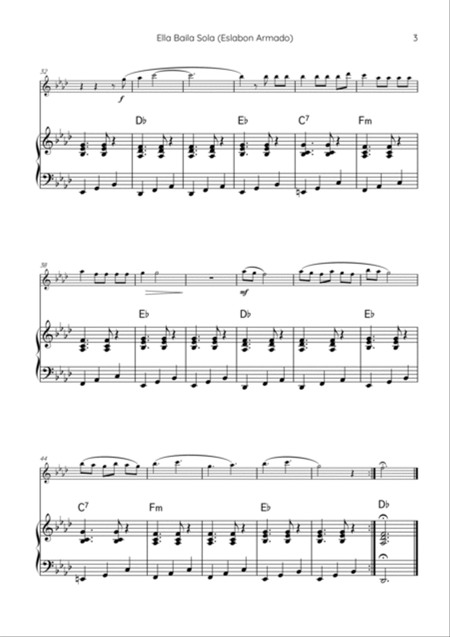 Ella Baila Sola Flute Solo scores gallery preview page 3