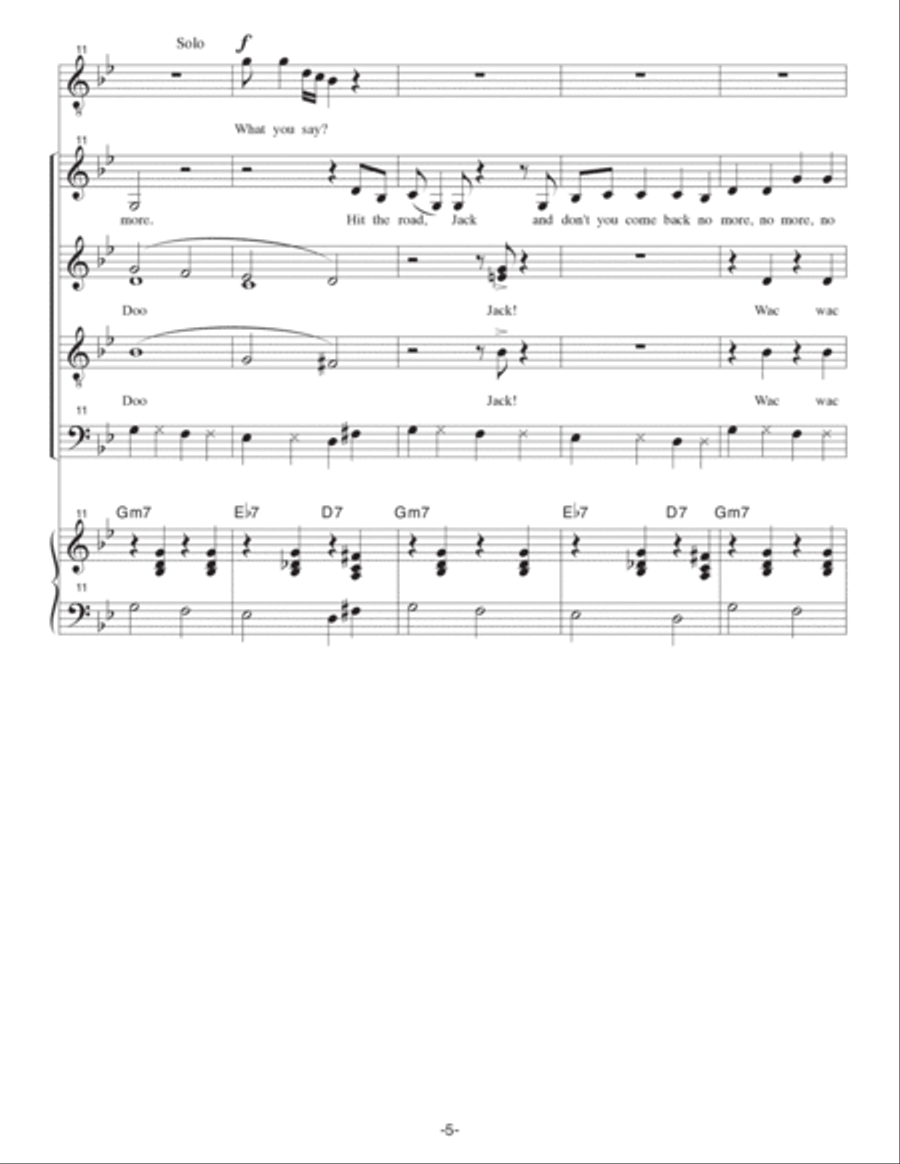 Hit The Road Jack 4-Part scores gallery preview page 5