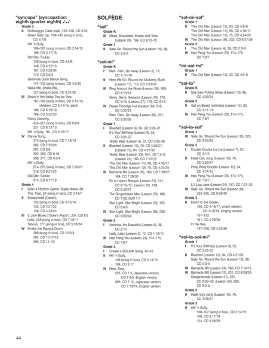 Music Expressions Grade 4 Curriculum Guides scores gallery preview page 45