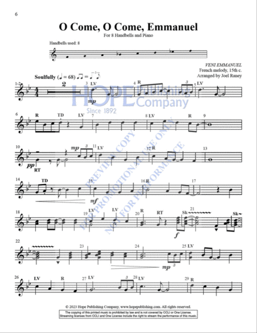 Small-ER But Mighty, Vol. 6, Settings for 8 Bells with Piano for Christmas Handbell Choir scores gallery preview page 7