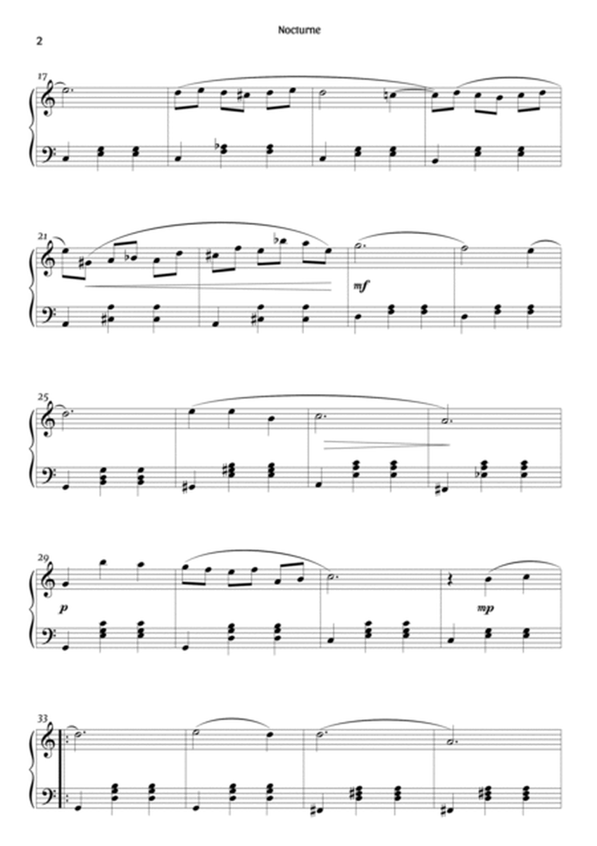 Nocturne Op. 9 no. 2 (easy-intermediate piano in C major – clean sheet music) image number null