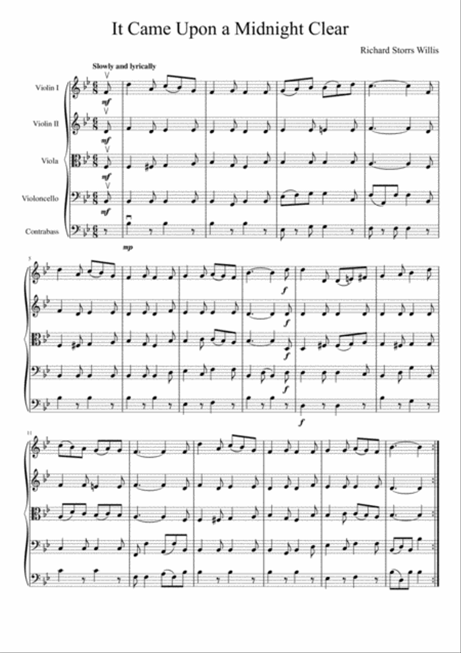 It Came Upon a Midnight Clear String Orchestra scores gallery preview page 3