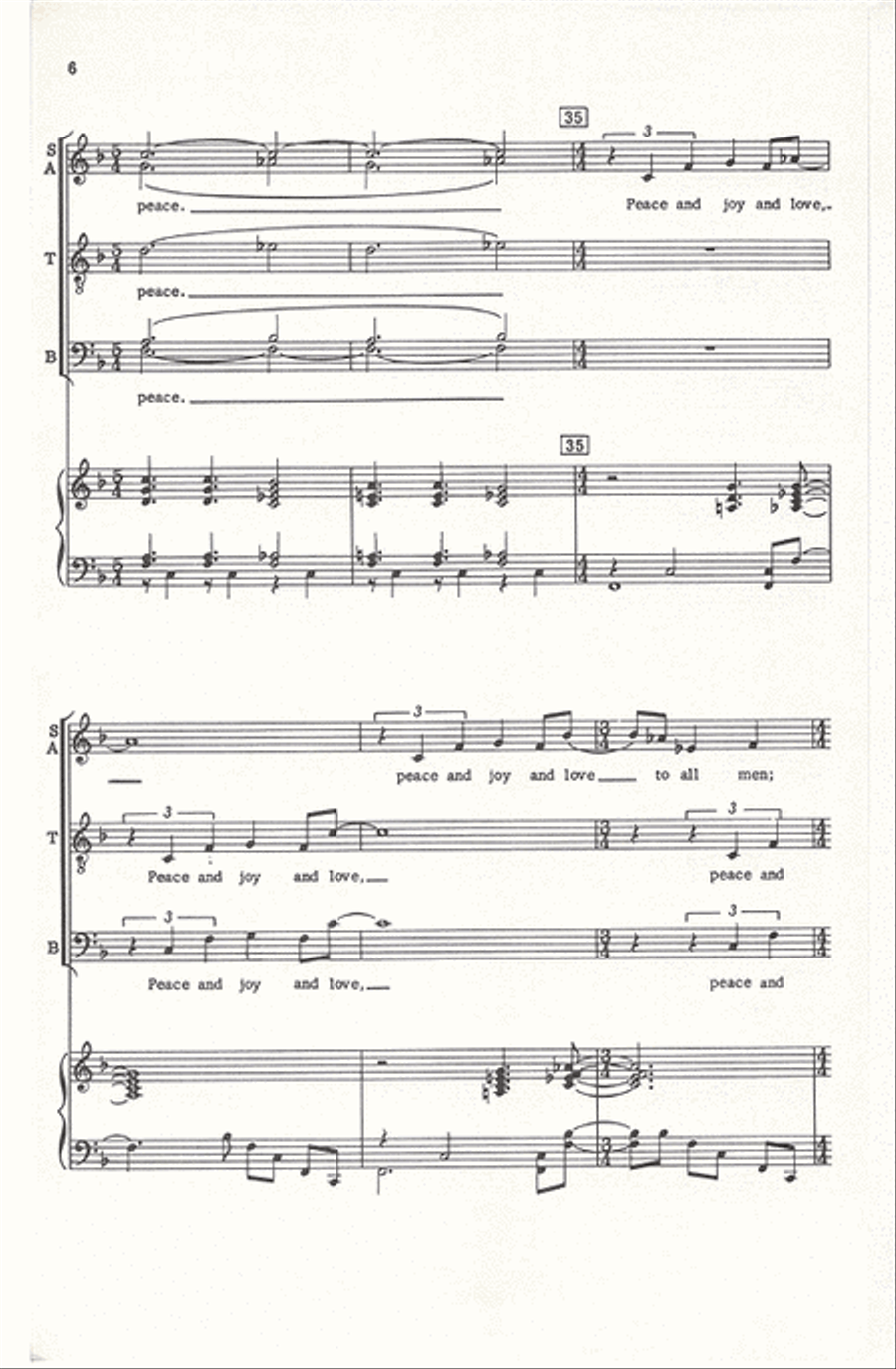 Peace and Joy and Love Divisi scores gallery preview page 6