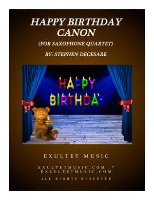 Happy Birthday Canon (for Saxophone Quartet and Piano)