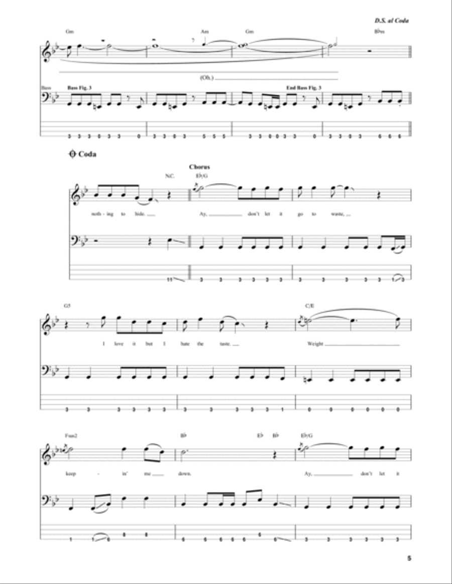 All My Life Guitar Tablature scores gallery preview page 5