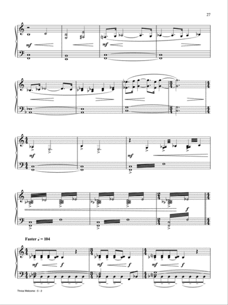Thrice Welcome (from The Hobbit: The Desolation of Smaug) Piano Solo scores gallery preview page 2