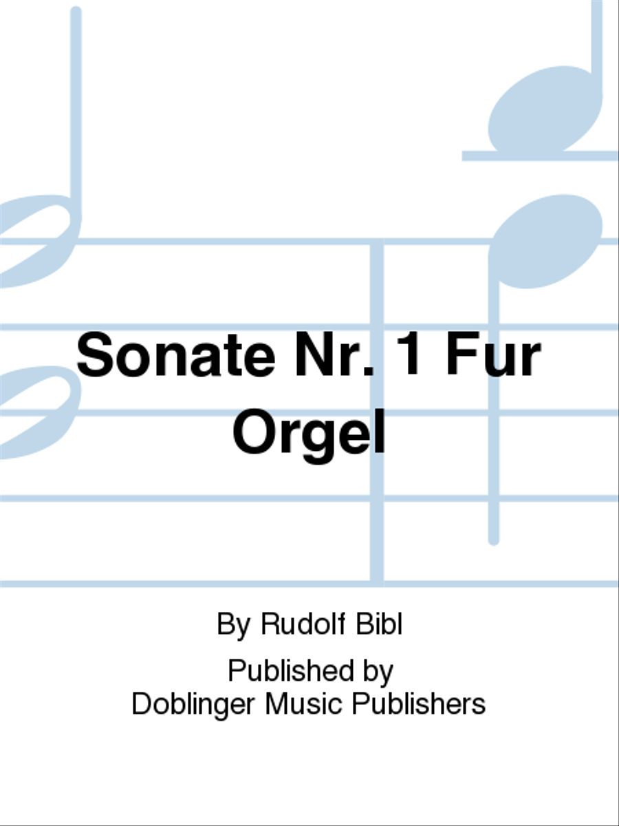 Sonate Nr. 1 fur Orgel Organ scores gallery preview page 1