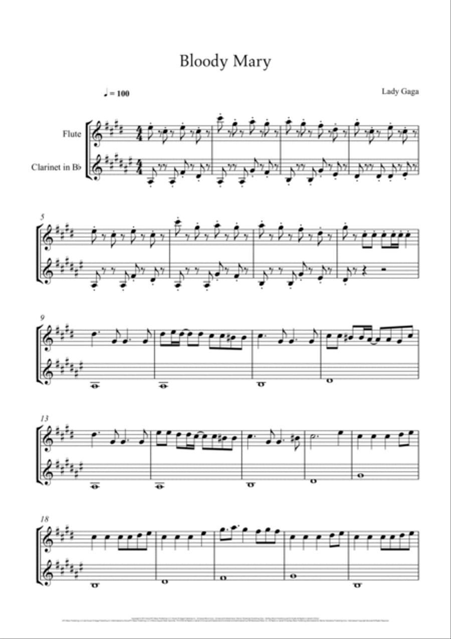 Bloody Mary Woodwind Duet scores gallery preview page 2