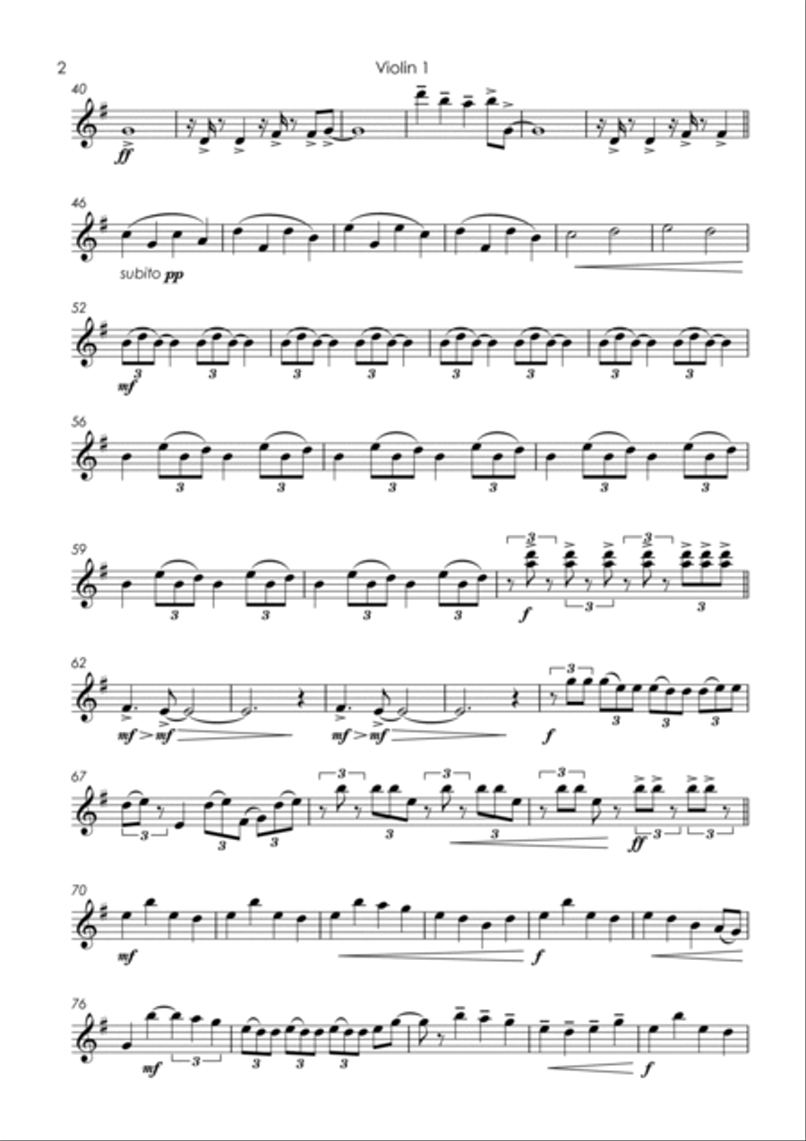 Everybody Wants To Rule The World String Quartet scores gallery preview page 4