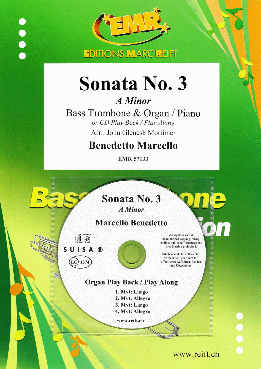 Sonata No. 3 Trombone scores gallery preview page 1