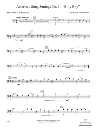 American Song Settings, No. 1: (wp) B-flat Baritone B.C.