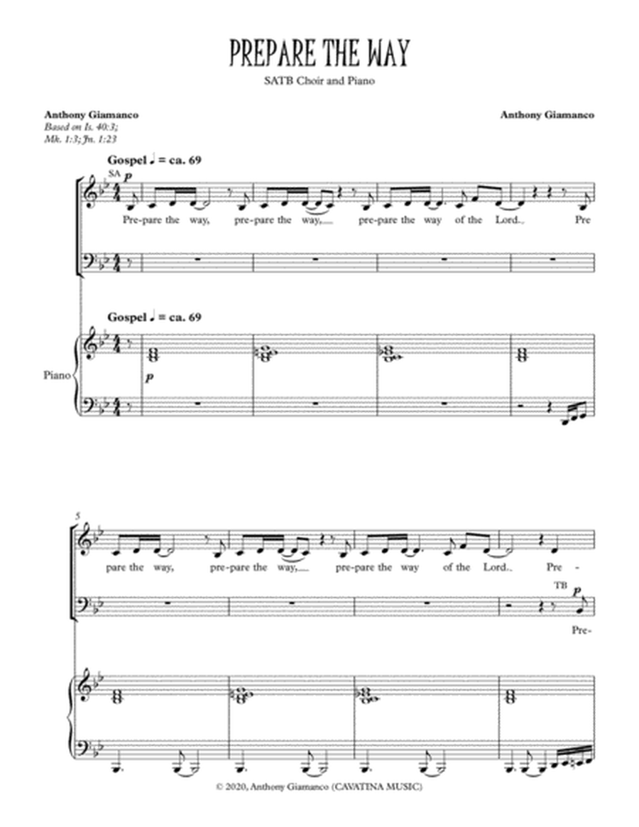 Prepare the Way (SATB choir and piano) image number null