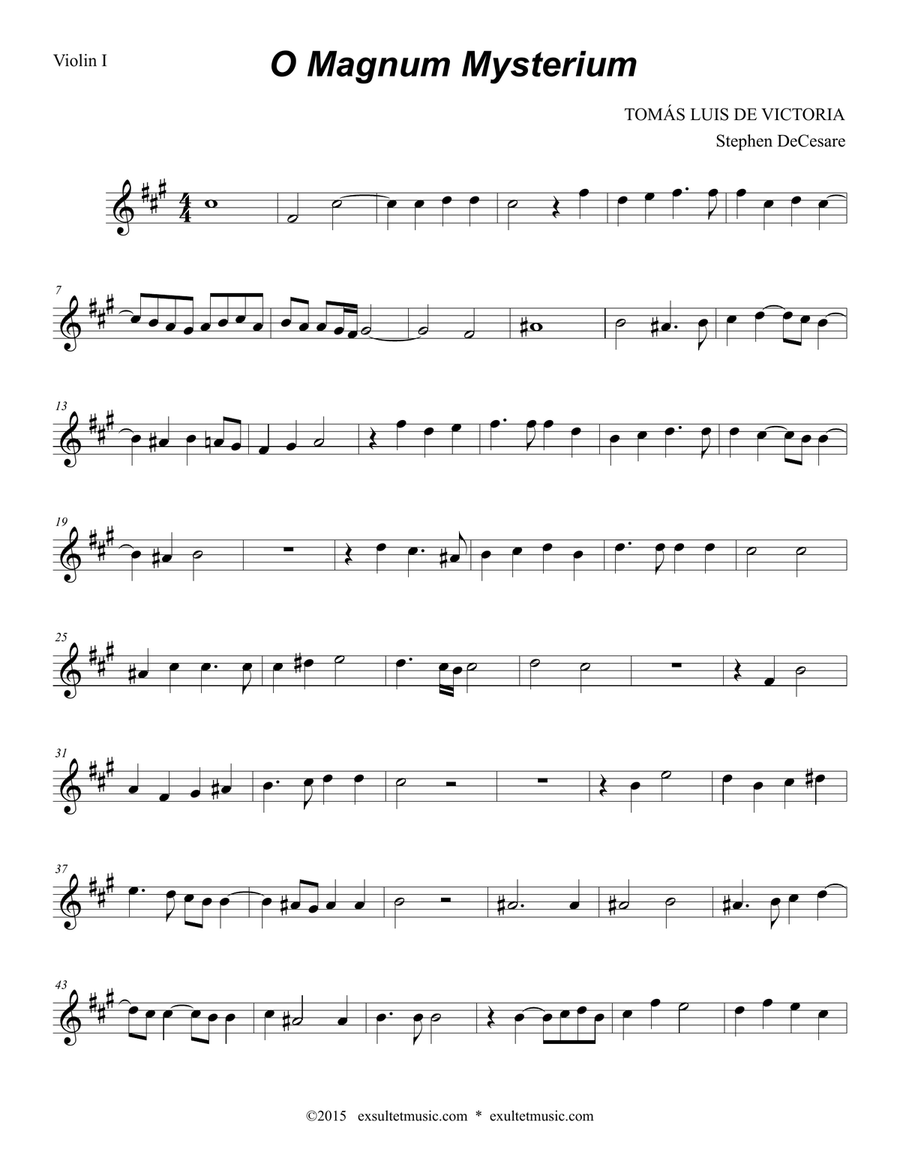 O Magnum Mysterium (for String Quartet) String Quartet scores gallery preview page 6