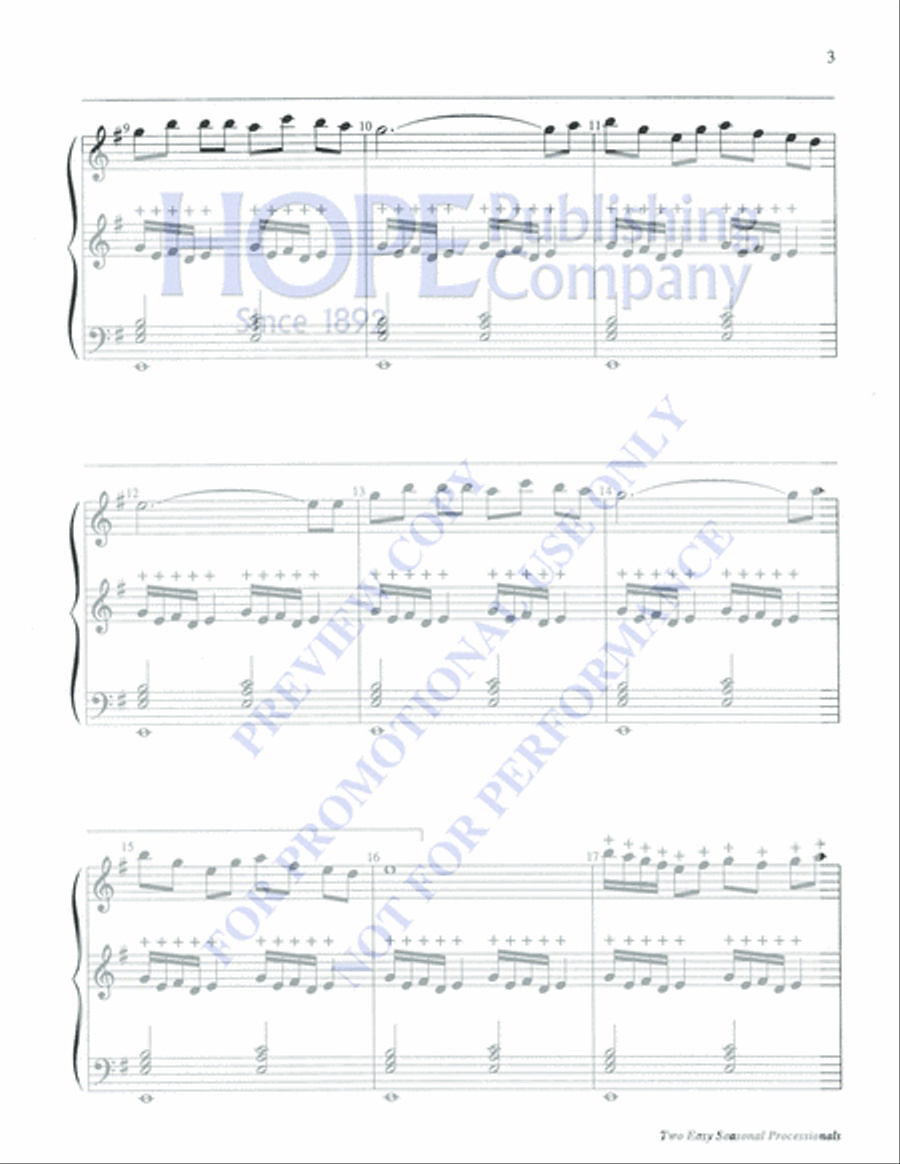 Two Easy Seasonal Processionals 5-Octaves scores gallery preview page 3