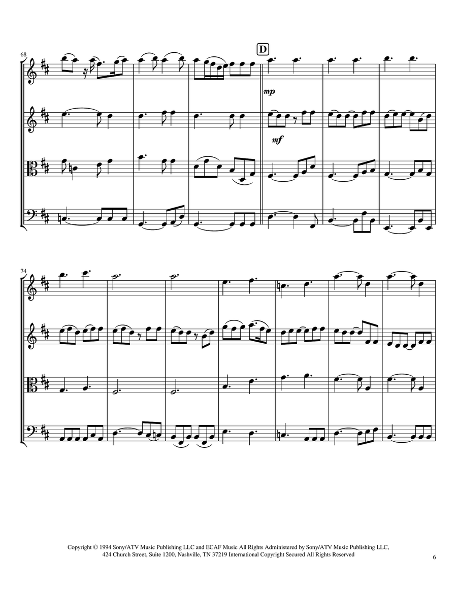 I'll Make Love To You String Quartet scores gallery preview page 6