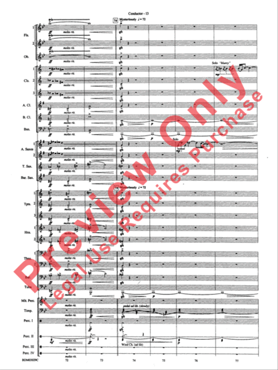 The Last Battle Concert Band scores gallery preview page 16