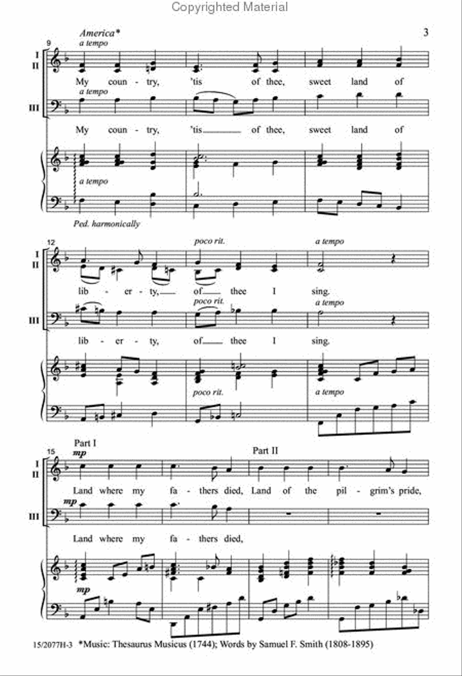 America, My Country 3-Part scores gallery preview page 3