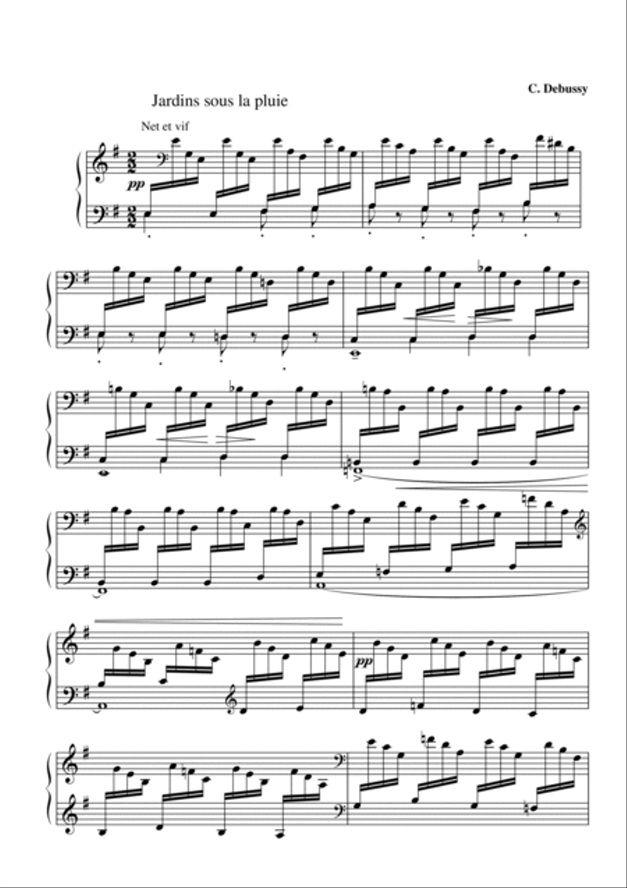 Debussy-Jardins sous la pluie for piano solo Piano Solo scores gallery preview page 2