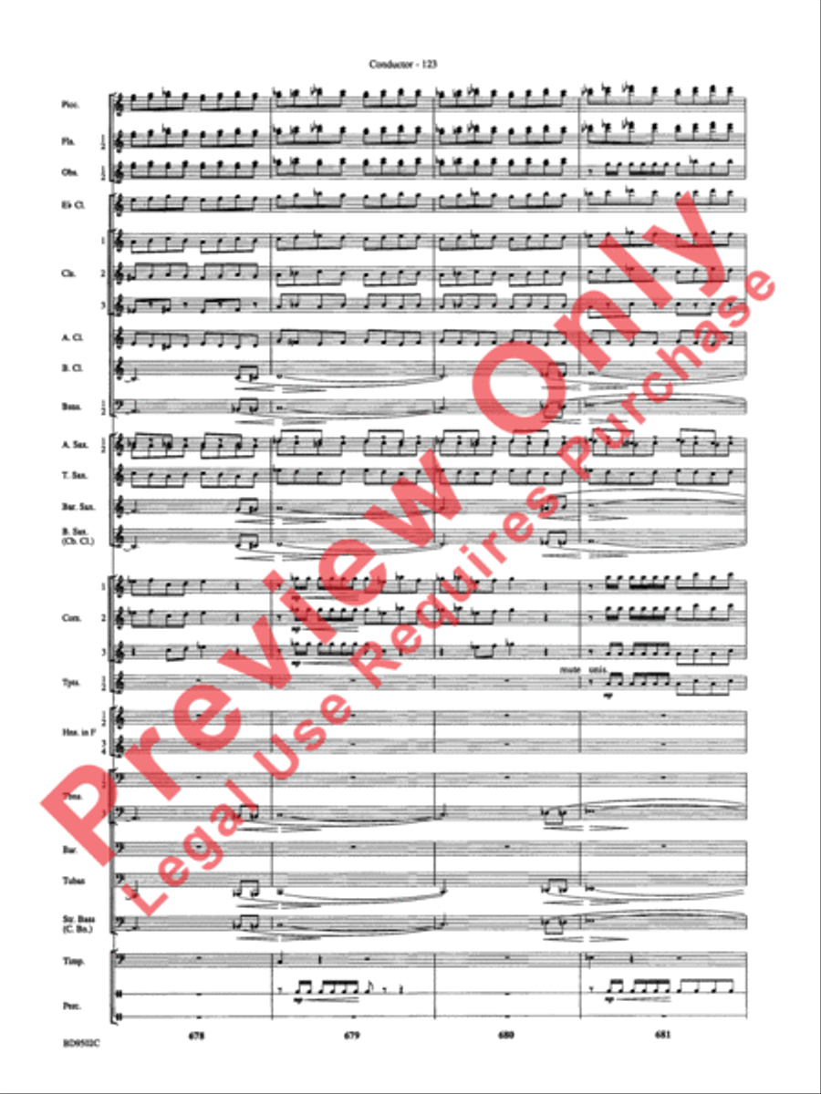 Symphony No. 3 for Band Concert Band scores gallery preview page 126