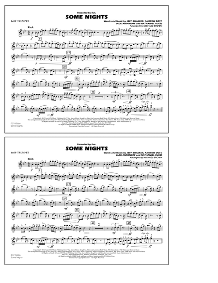 Some Nights - 1st Bb Trumpet