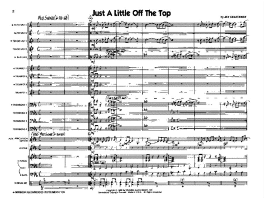 Just a Little Off the Top Jazz Ensemble scores gallery preview page 2