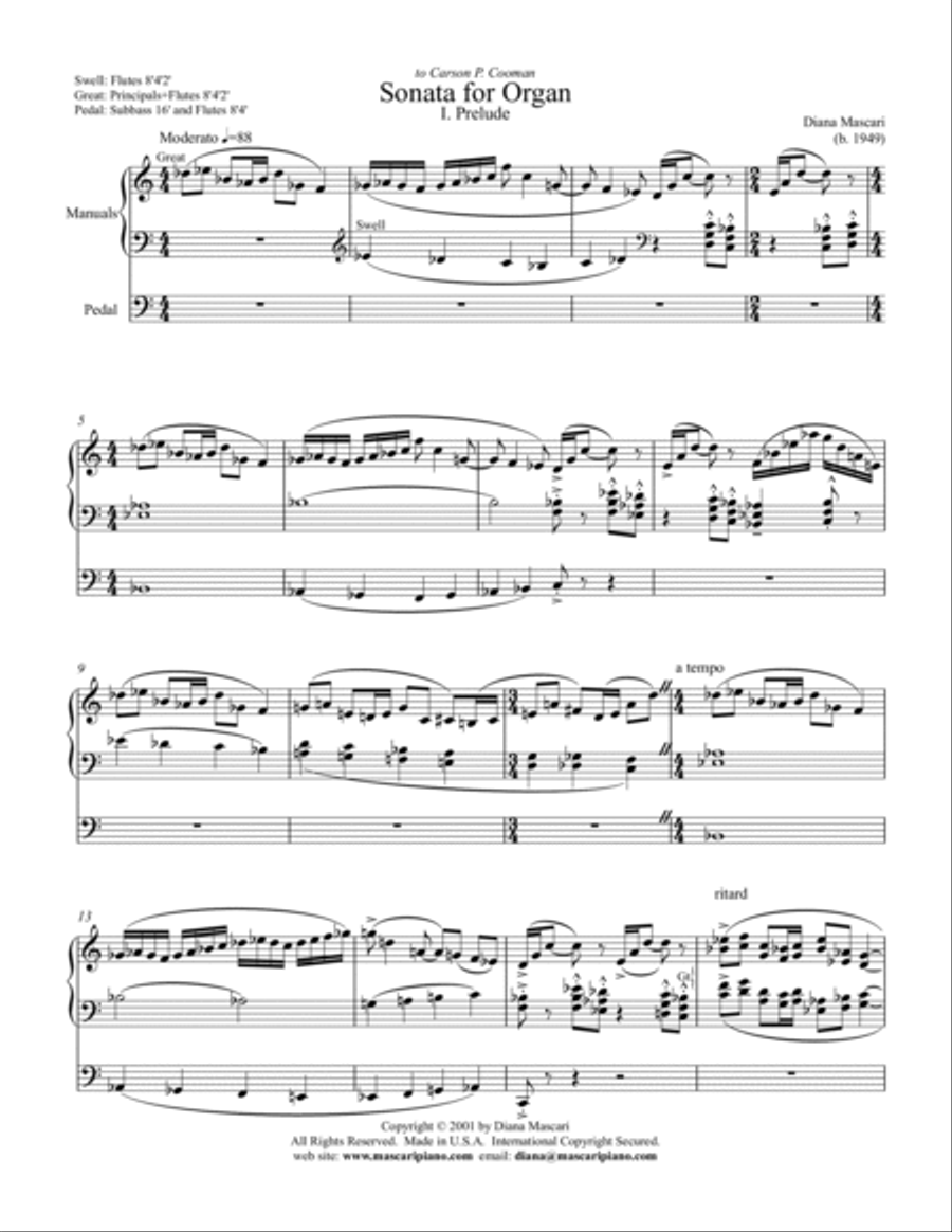 Sonata for Organ Organ Solo scores gallery preview page 2