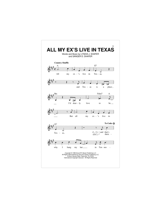 Book cover for All My Ex's Live In Texas