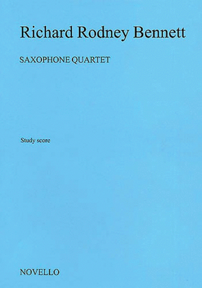 Book cover for Richard Rodney Bennett: Saxophone Quartet (Score)