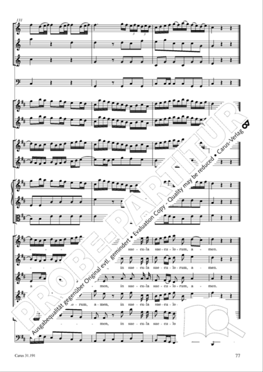 Gloria in excelsis Deo SSATB scores gallery preview page 77