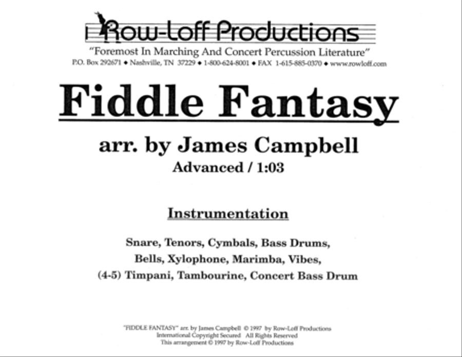 Fiddle Fantasy w/Tutor Tracks Percussion Ensemble scores gallery preview page 2