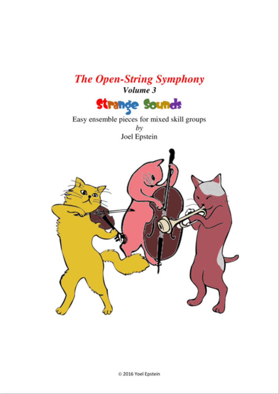Open String Symphony 3: Strange Sounds - easy ensemble pieces for mixed skill levels String Orchestra scores gallery preview page 1