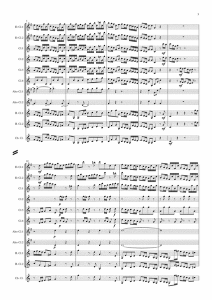 Bach: Brandenburg Concerto No.3 in G (BWV 1048) Mvt.1 - clarinet choir image number null