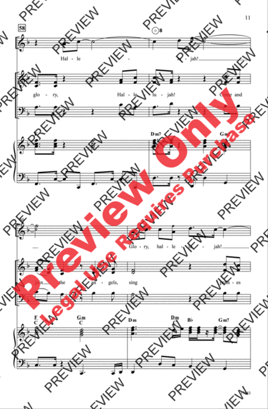 Christmas Glory Hallelujah 3-Part scores gallery preview page 11