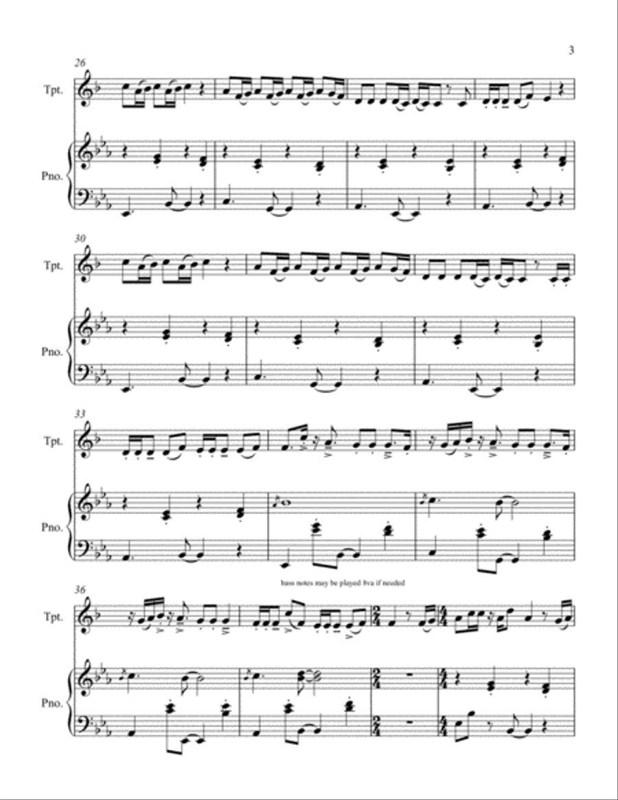 Memories Trumpet Solo scores gallery preview page 5