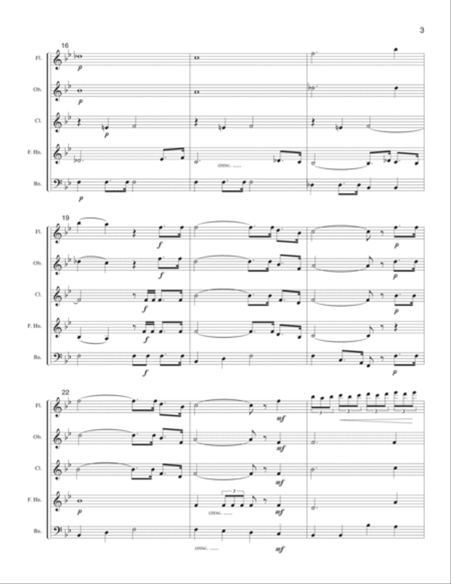 La Marseillaise, the French National Anthem Woodwind Quintet scores gallery preview page 4