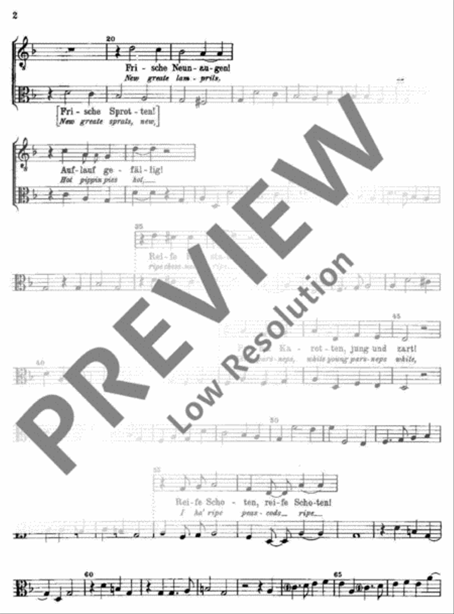 Londoner Straßenrufe Viola scores gallery preview page 3