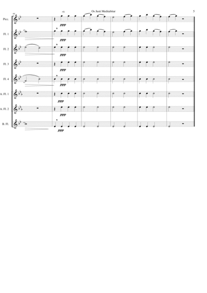 Os Justi meditabitur for flute choir image number null