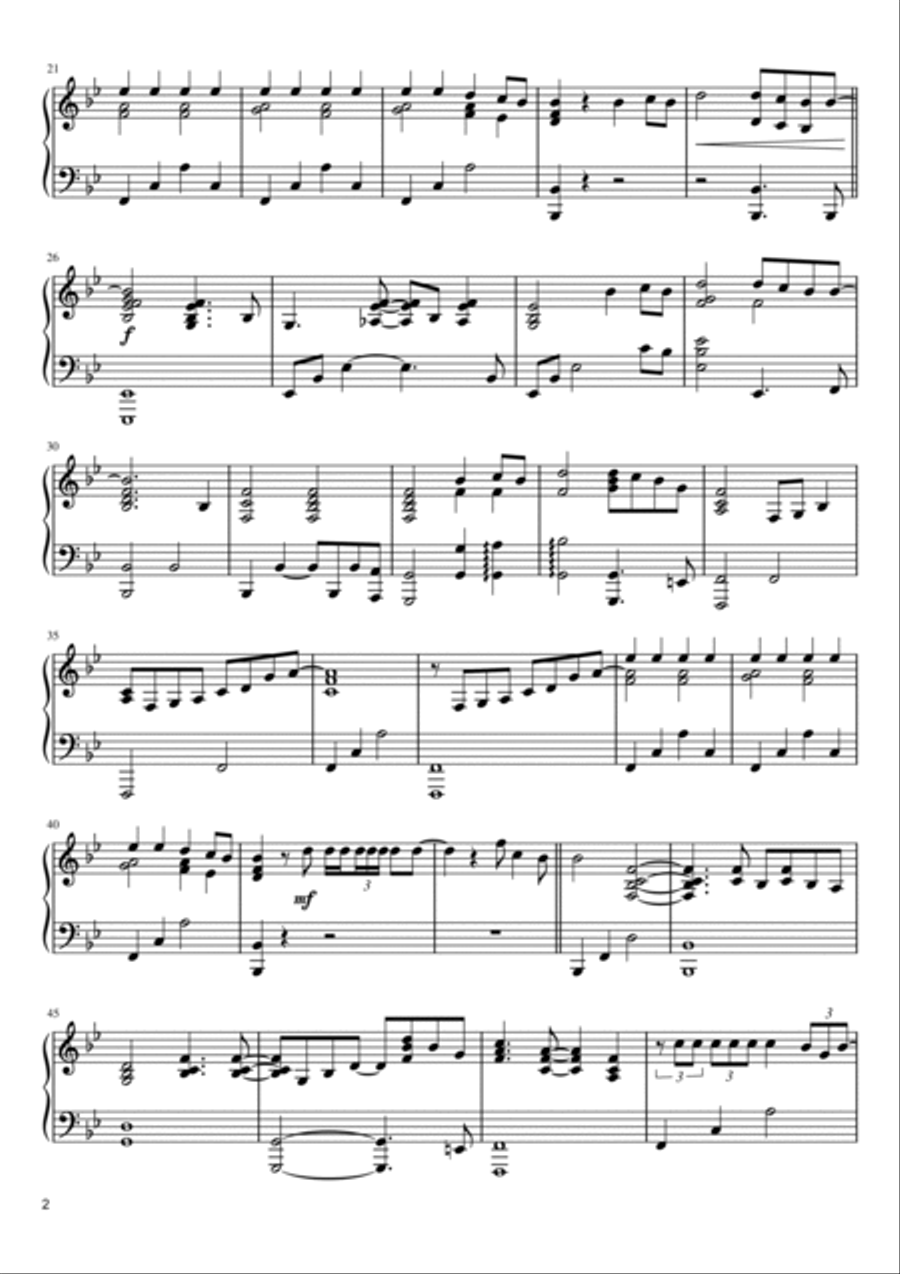 Purple Rain Piano Solo scores gallery preview page 2