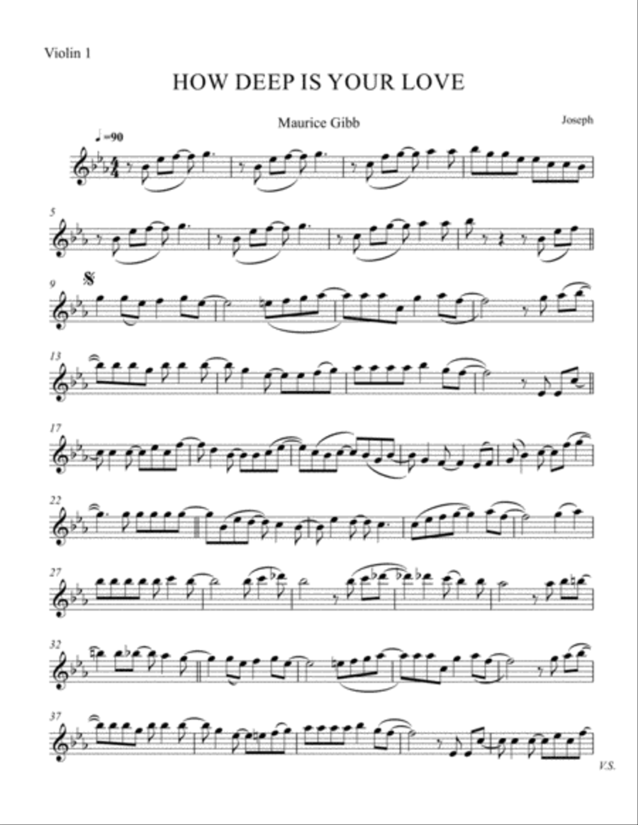 How Deep Is Your Love from the Motion Picture SATURDAY NIGHT FEVER String Quartet scores gallery preview page 4