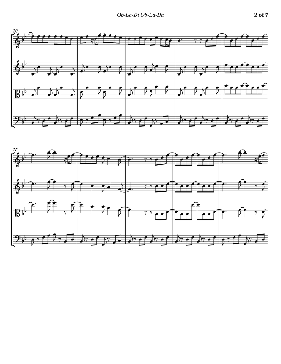Ob-la-di, Ob-la-da String Trio scores gallery preview page 2