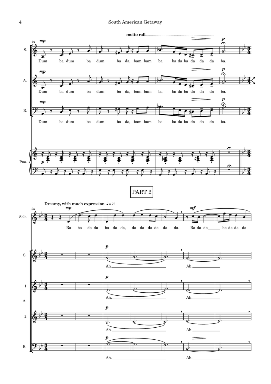 South American Getaway (arr. Fiona Lander) Choir scores gallery preview page 4