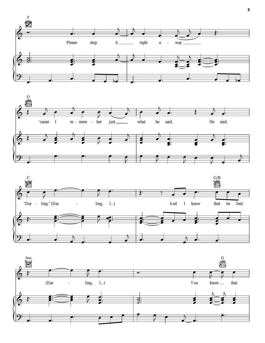 Don't Play That Song (You Lied) Acoustic Guitar scores gallery preview page 3