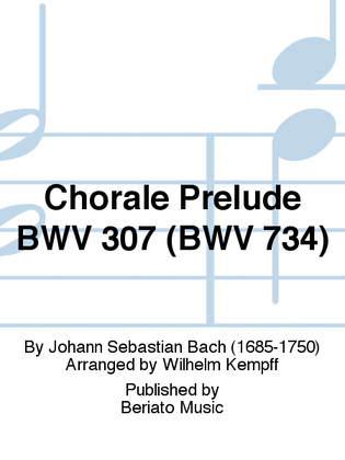 Chorale Prelude BWV 307 (BWV 734)