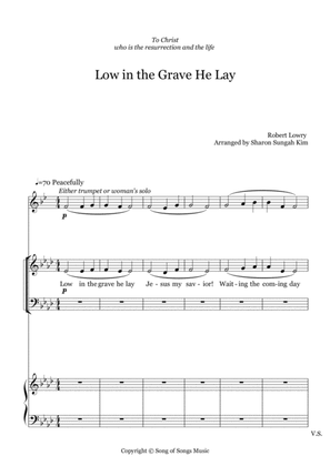 Easter Celebration - Low in the Grave He Lay for Choir and Optional Trumpet or Clarinet