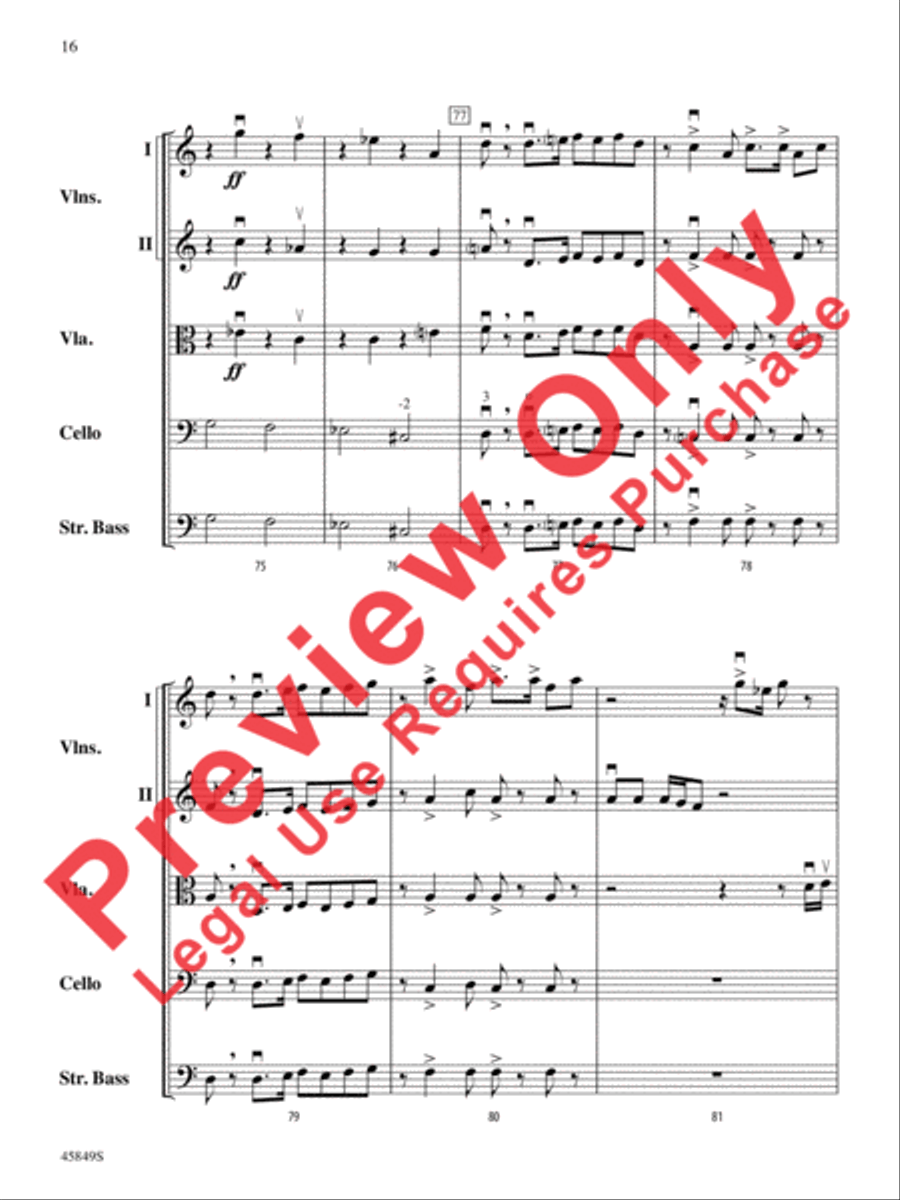 American Salute String Orchestra scores gallery preview page 16