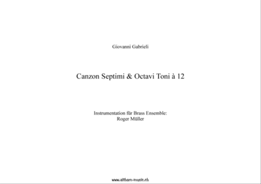 Canzon Septimi e Octavi Toni à 12