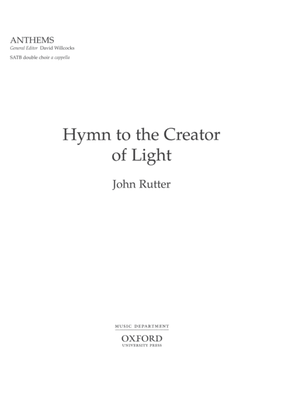 Book cover for Hymn to the Creator of Light