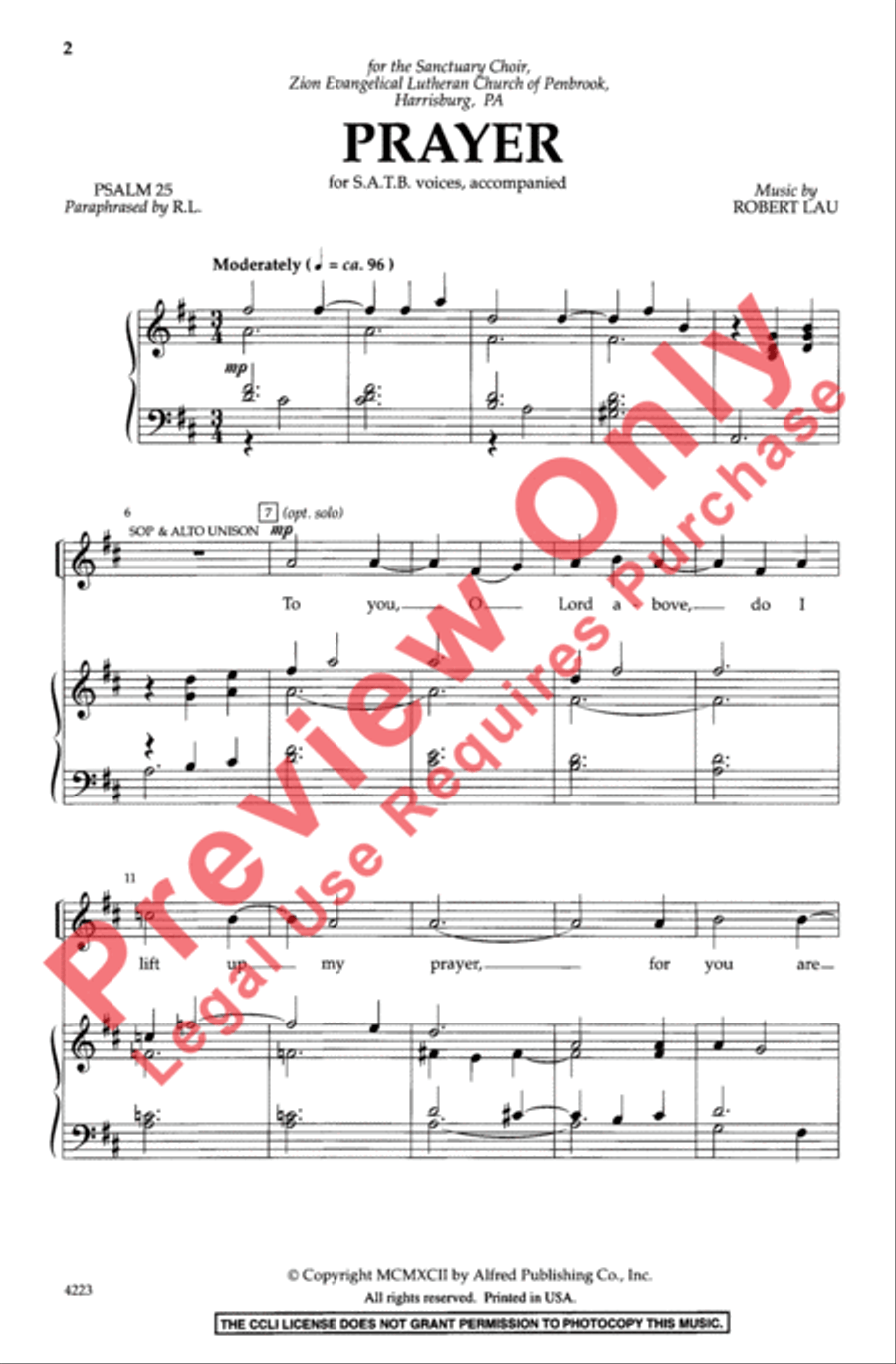 Prayer 4-Part scores gallery preview page 2